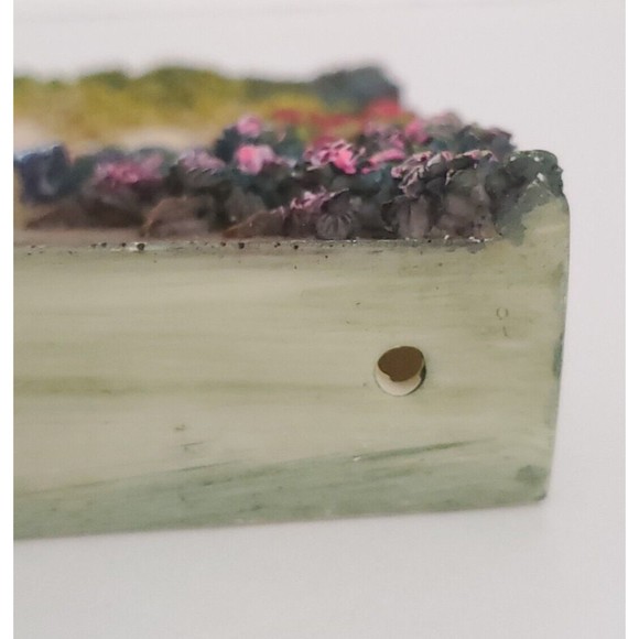 Vintage Hand Painted 3D Wall Hang Sculpture Parisian Garden Resin 8.75" x 6.75" - Picture 11 of 12